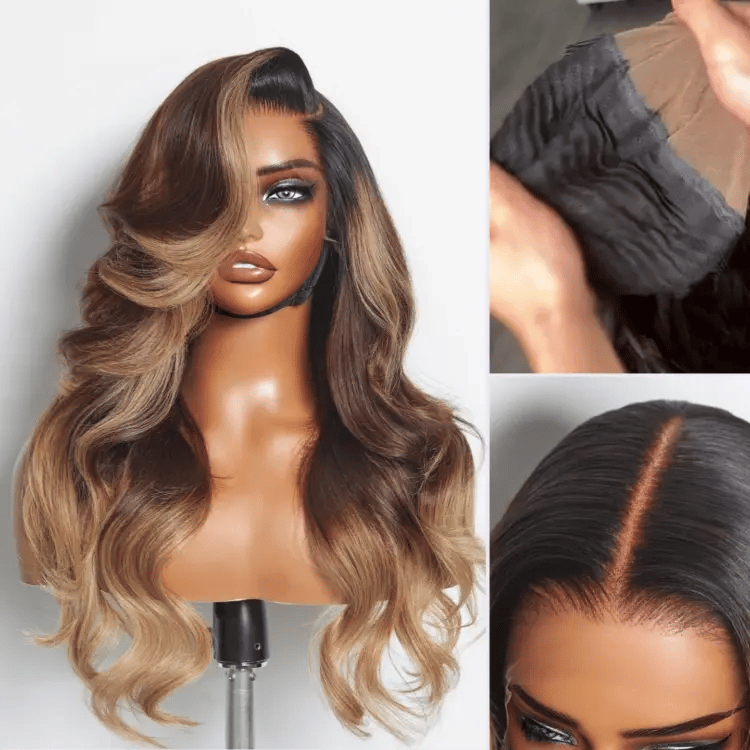 AiryFit™ Scalp Care Wigs - Deep Parting Loose Body Wave Human Hair Wig 11x6 Frontal HD Lace Glueless Wig