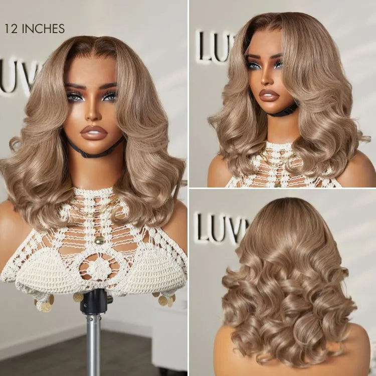 Ash Blonde Loose Body Wave 5x5 Closure Lace Glueless Wig Breathable Cap