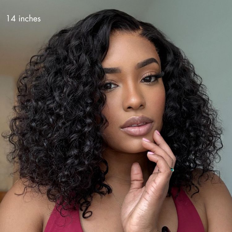 Luvme All-Day Comfort™ Wig Deep Wave Glueless Minimalist HD Lace Human Hair Curly Wig Pre-Cut Lace