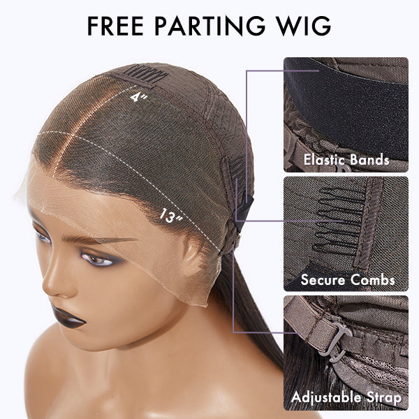 Retro 90s Flip Ends Bob Cut Wig Glueless 13x4 Frontal Lace Human Hair Wig