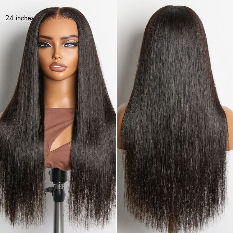 NatureMAX™ Silky Straight Glueless Ear-to-ear 13x4 HD Lace Front Wig Pre-Cut Lace
