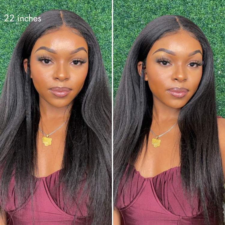 Luvme All-Day Comfort™ Wig 4C Kinky Edges Kinky Straight Glueless 7x6 Closure HD Lace Human Hair Wig Pre-Cut Lace