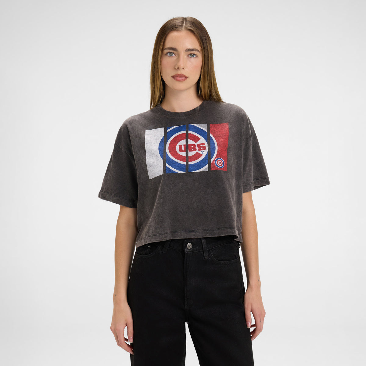 Las Vegas Raiders Sport Night Black Cropped Women's T-Shirt