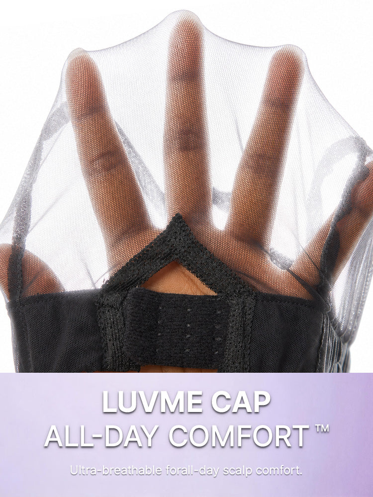 Luvme All-Day Comfort™ Wig 180% Density Ombre Blonde Highlight Loose Body Wave Glueless 7x6 Closure HD Lace Human Hair Wig with Bangs Pre-Cut Lace