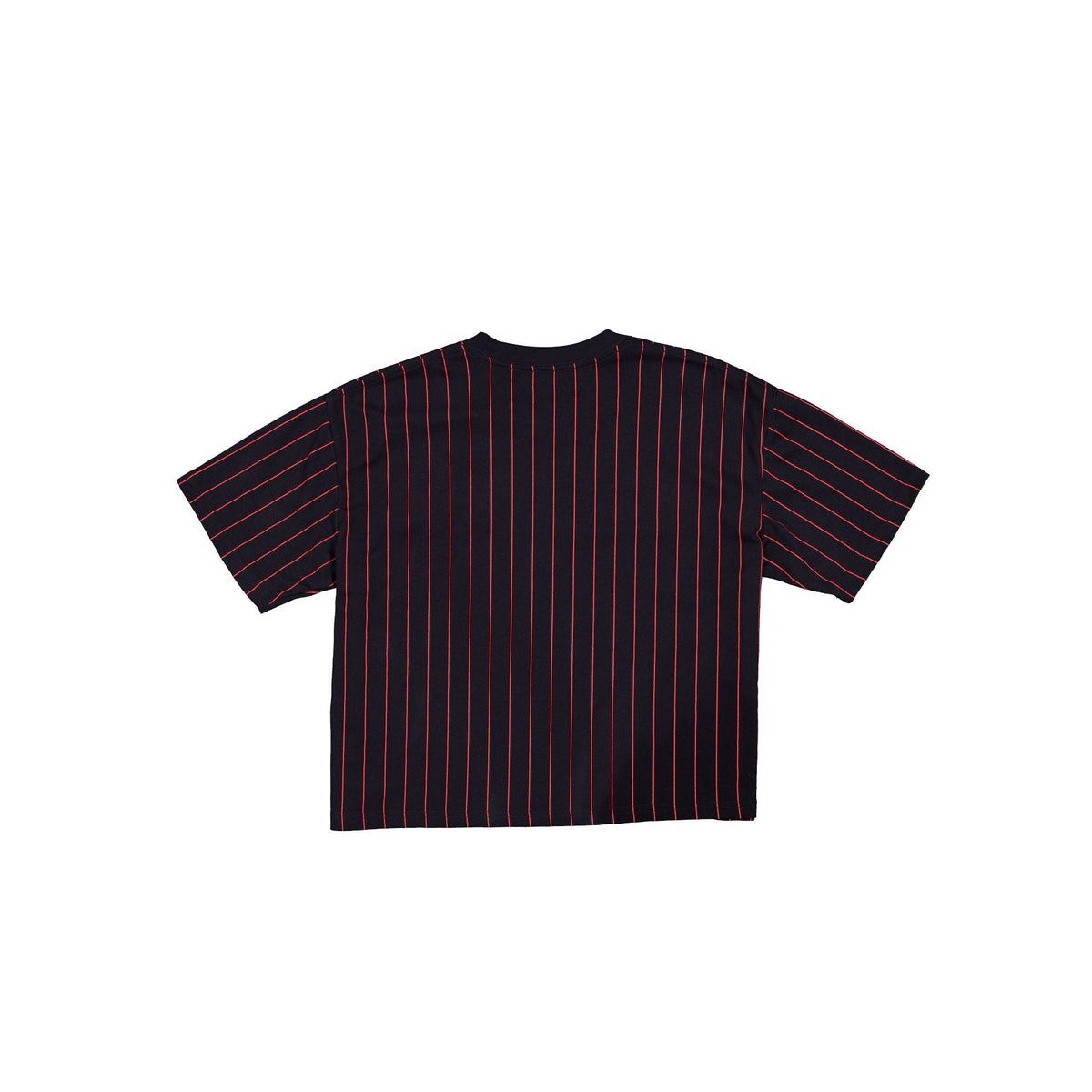 Atlanta Braves Throwback Women's Cropped Pinstripe T-Shirt
