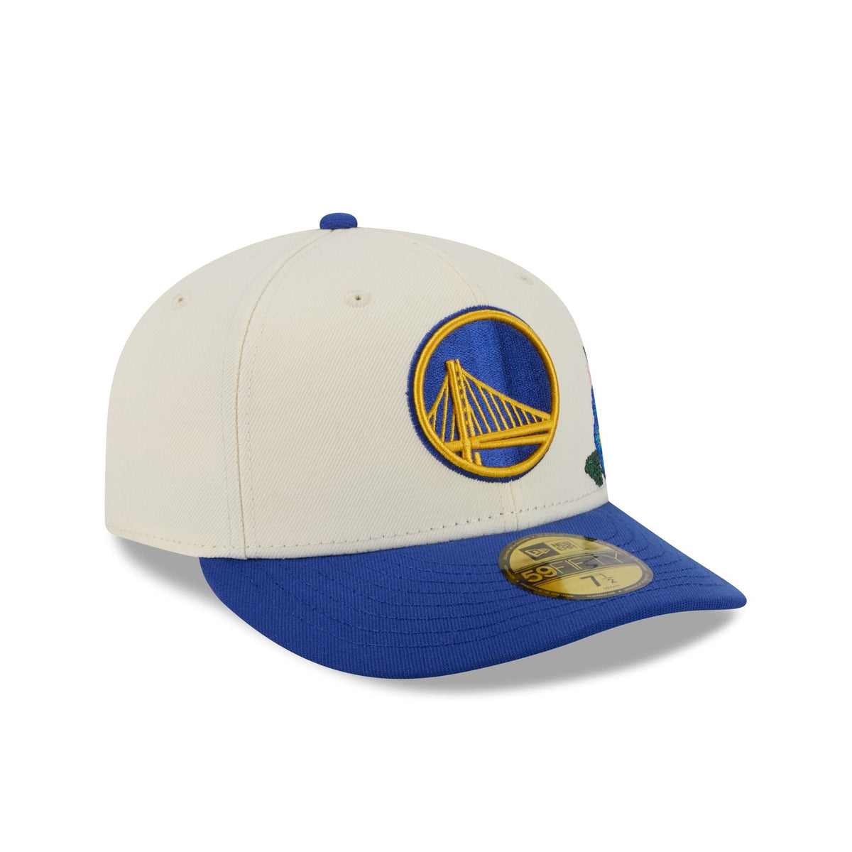 Golden State Warriors Tonal Florals White 59FIFTY Fitted Hat