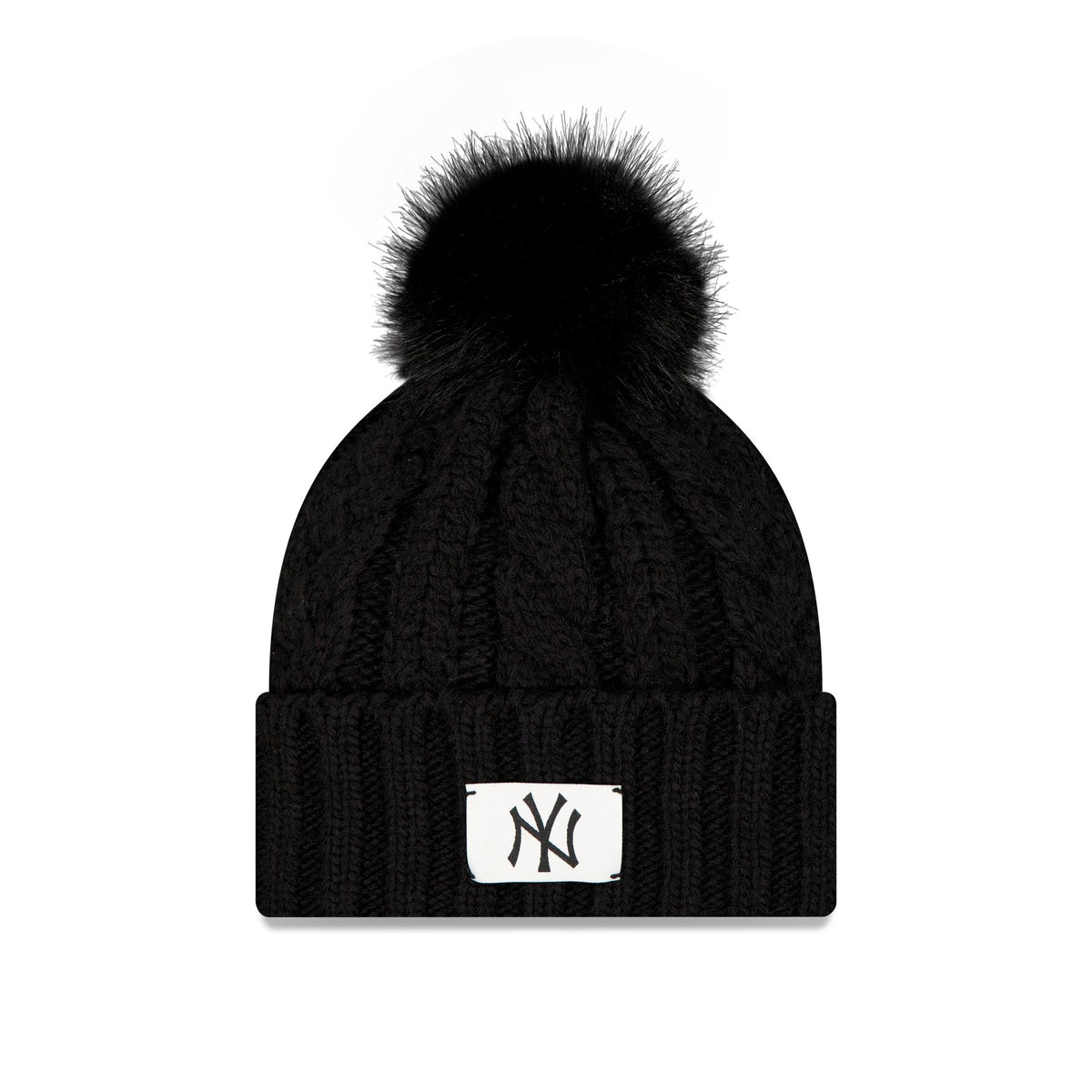 New York Yankees Black Women's Pom Knit Hat