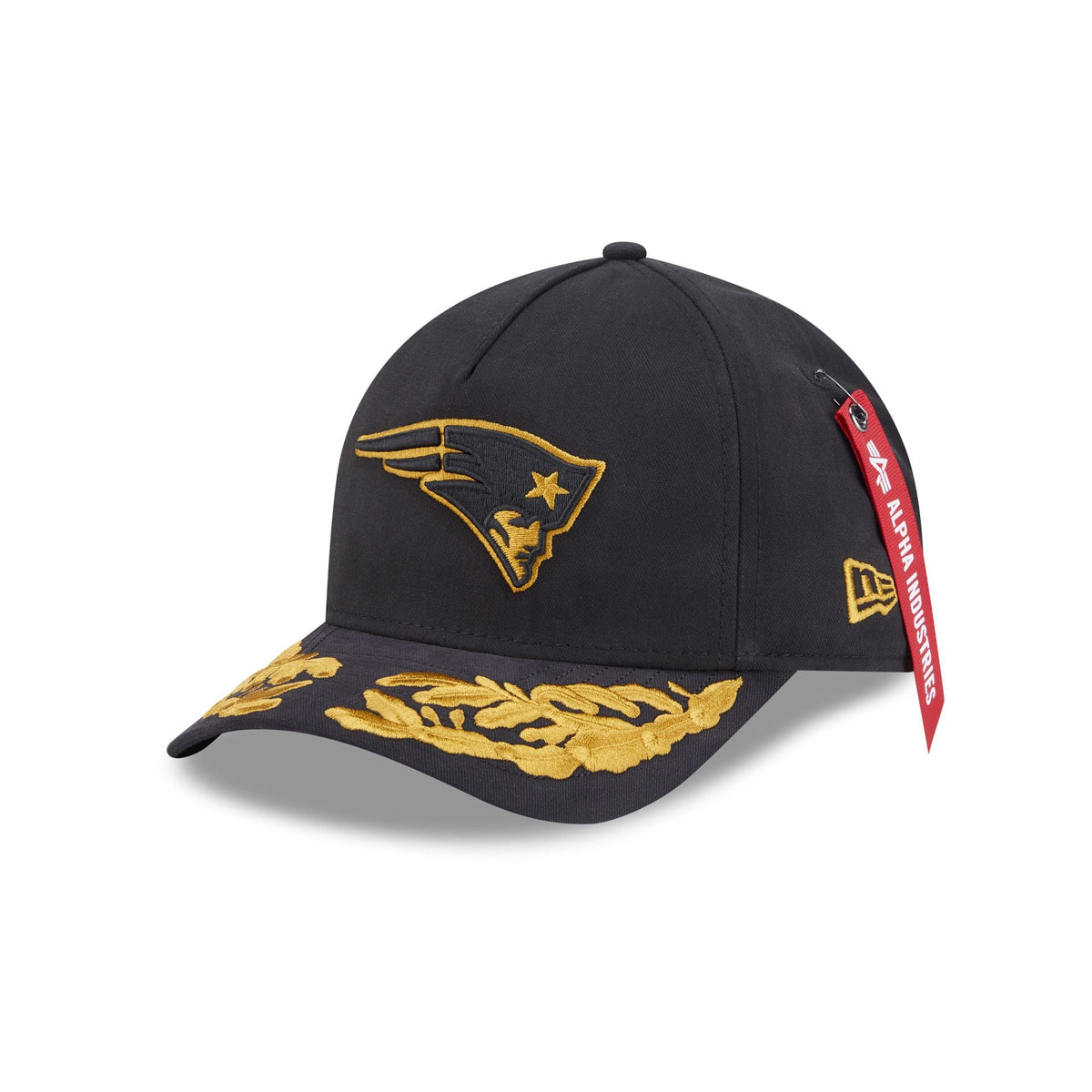 Alpha Industries x New England Patriots Black 9FORTY M-Crown A-Frame Snapback Hat