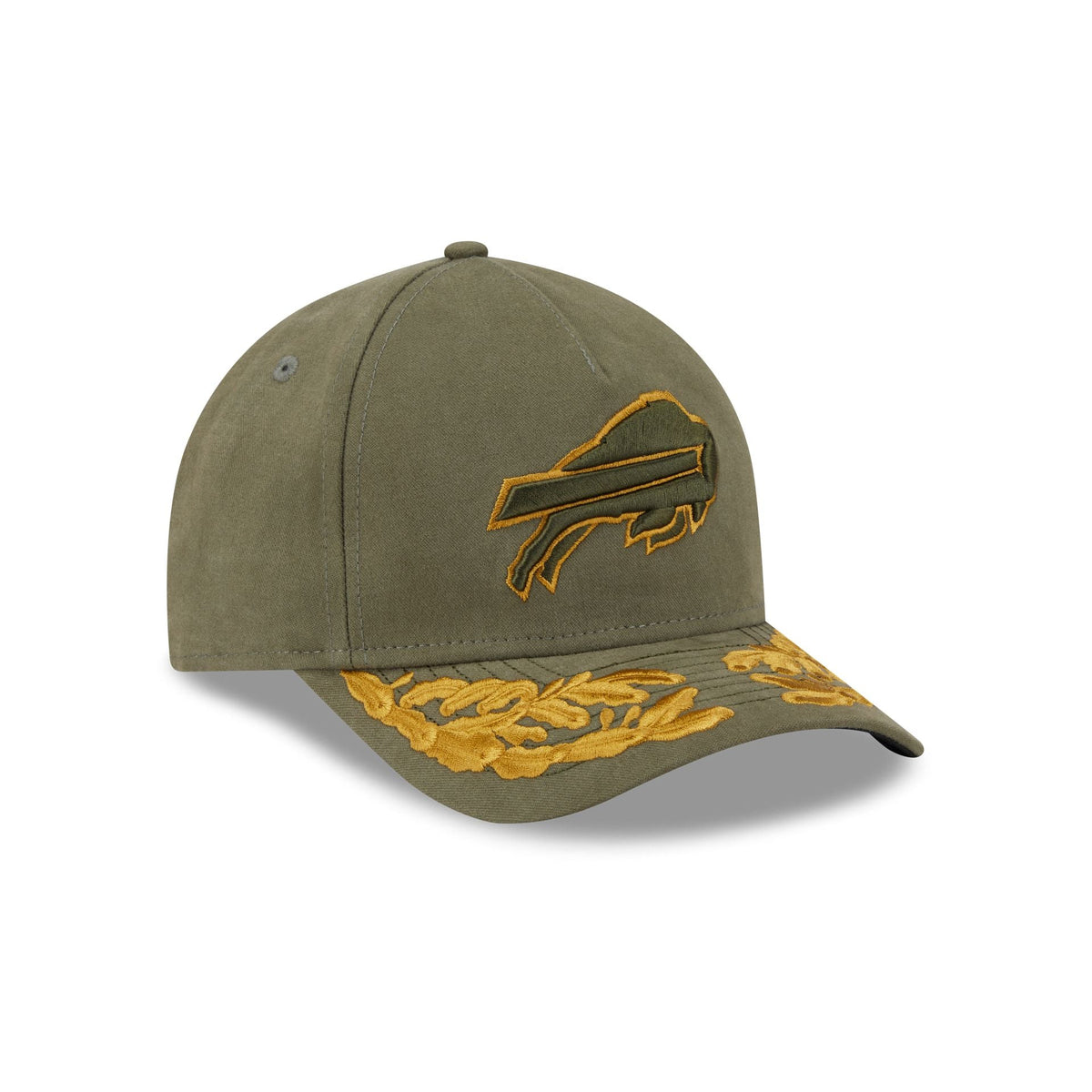 Alpha Industries x Buffalo Bills Olive Green 9FORTY M-Crown A-Frame Snapback Hat