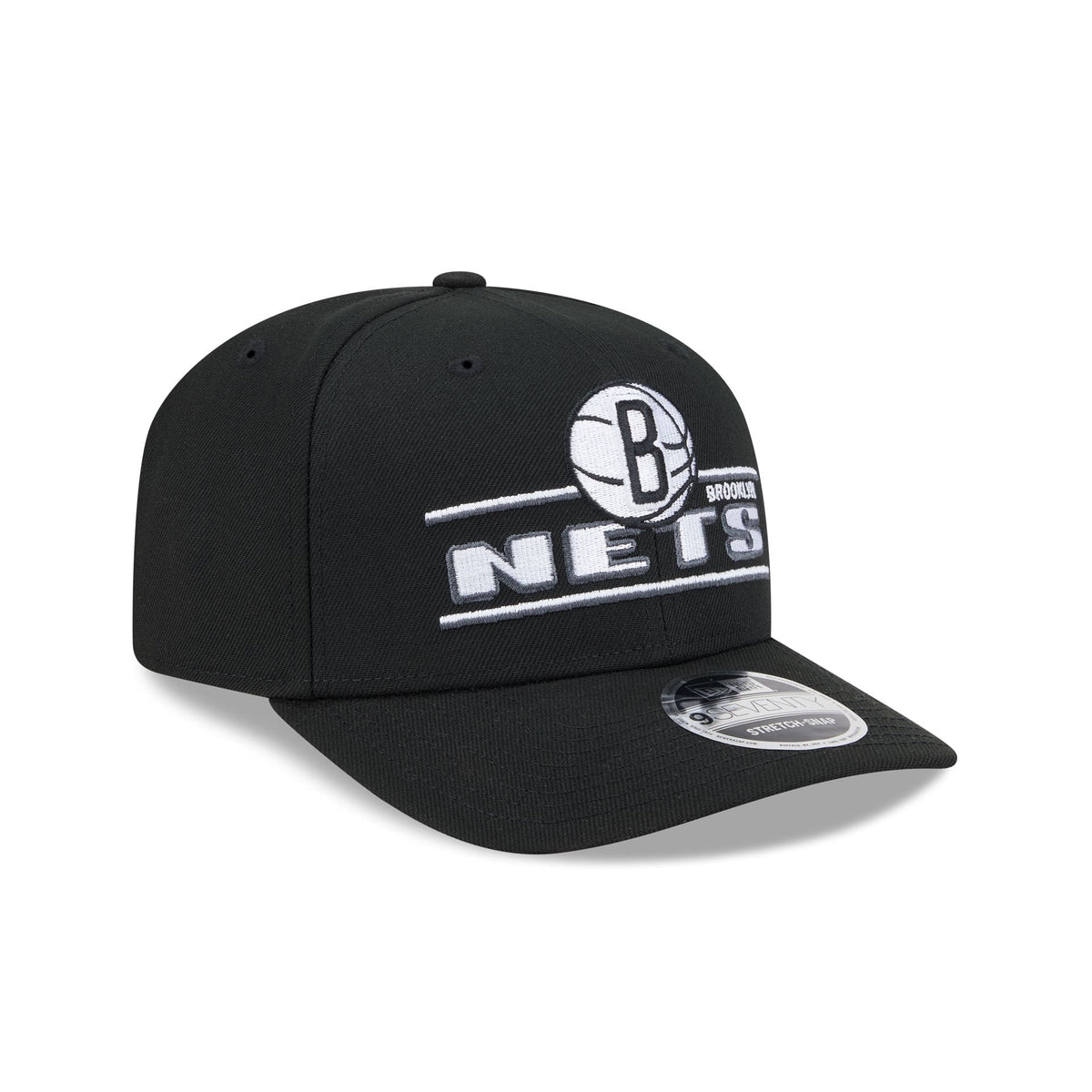 Brooklyn Nets Stated 9SEVENTY Stretch-Snap Hat