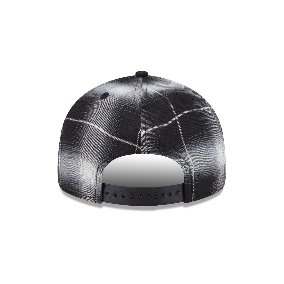 Houston Astros Black and White Plaid Retro Crown 9FIFTY Snapback Hat