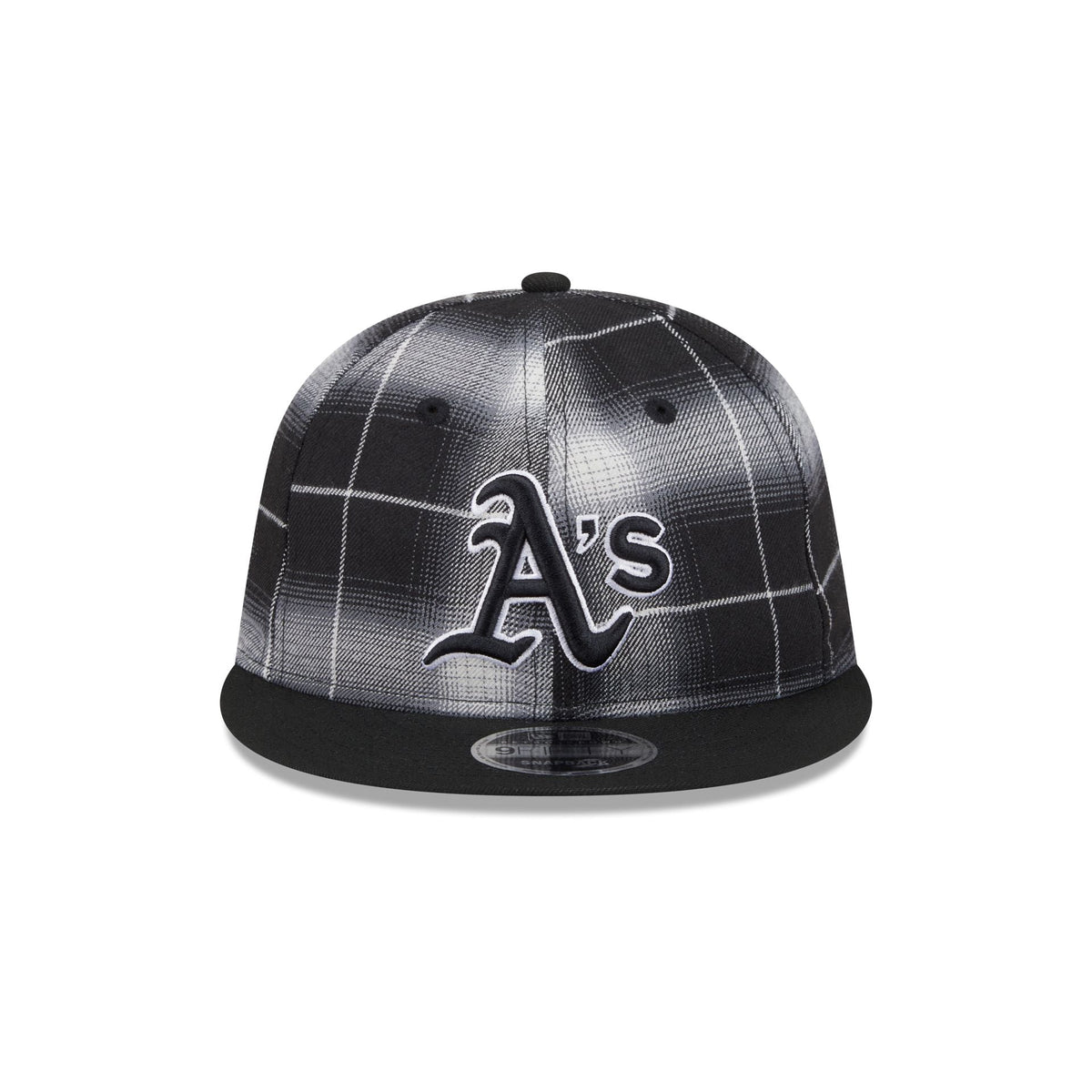 Athletics Black and White Plaid Retro Crown 9FIFTY Snapback Hat