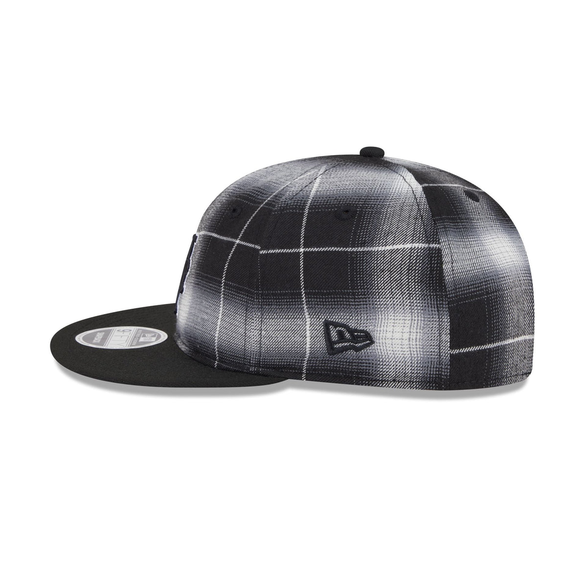 New York Mets Black and White Plaid Retro Crown 9FIFTY Snapback Hat