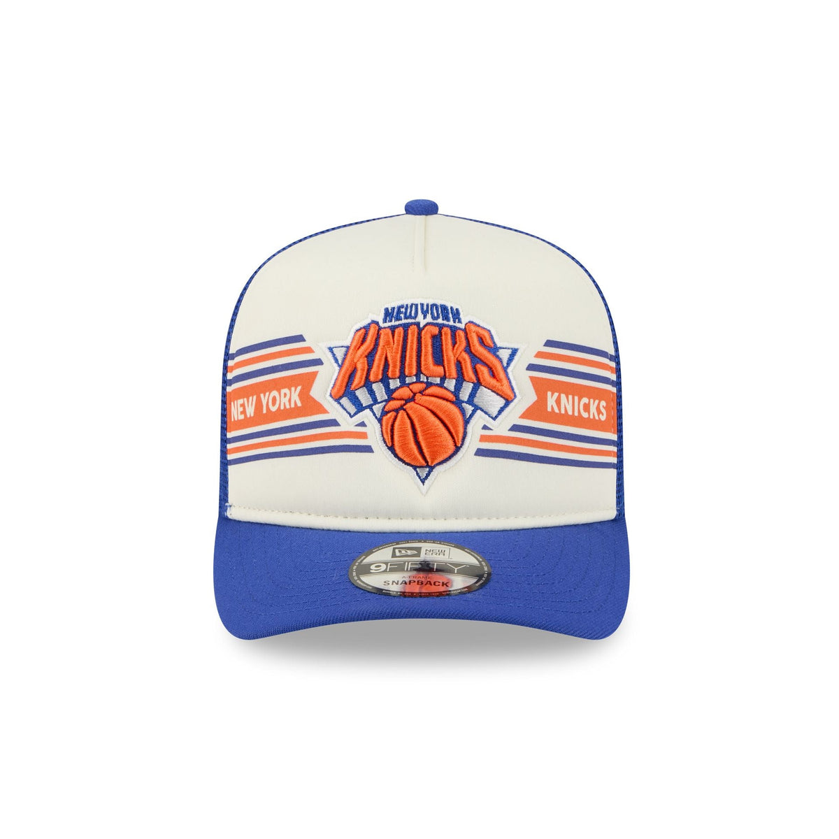 New York Knicks Banner 9FIFTY A-Frame Trucker Hat