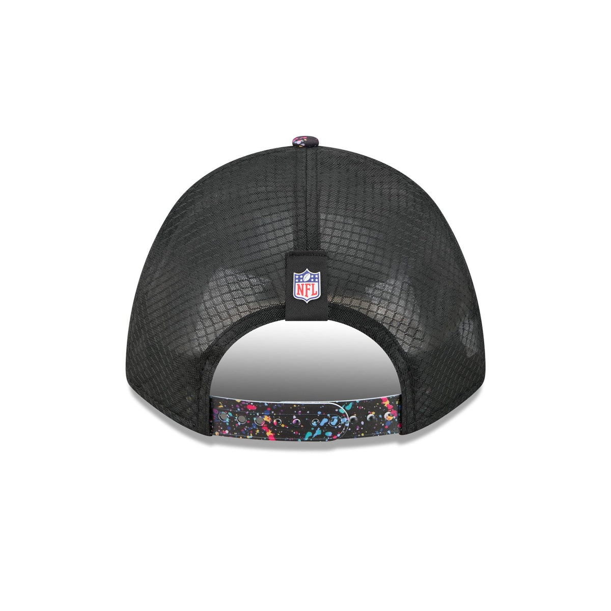 New England Patriots 2025 Crucial Catch 9FORTY M-Crown A-Frame Trucker Hat