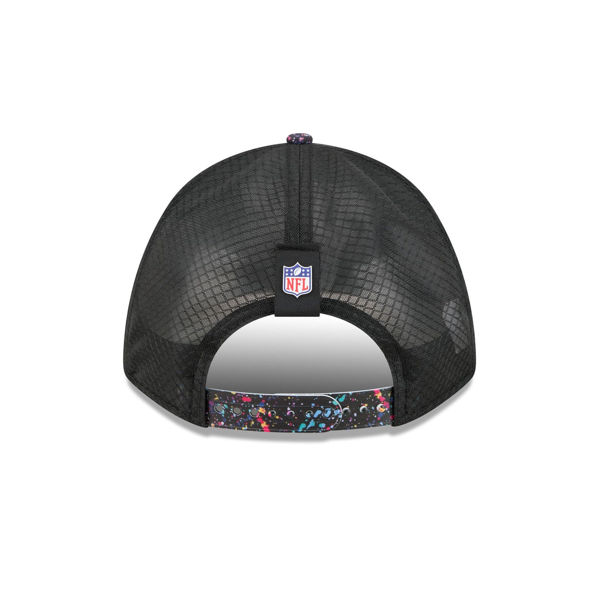 Las Vegas Raiders 2025 Crucial Catch 9FORTY M-Crown A-Frame Trucker Hat