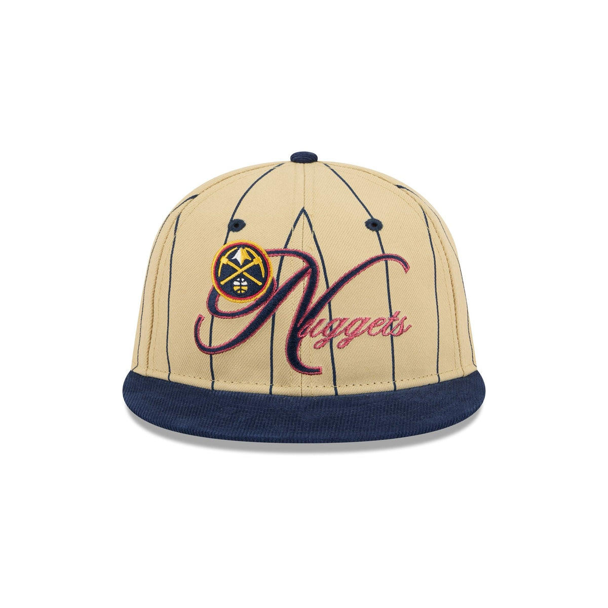 Denver Nuggets Pinstripe Script Retro Crown 9FIFTY Adjustable Hat