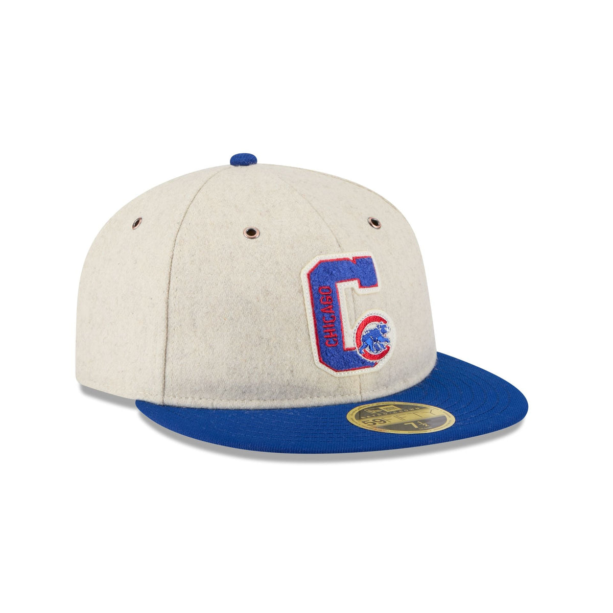 Chicago Cubs Wool Letterman Retro Crown 59FIFTY Fitted Hat