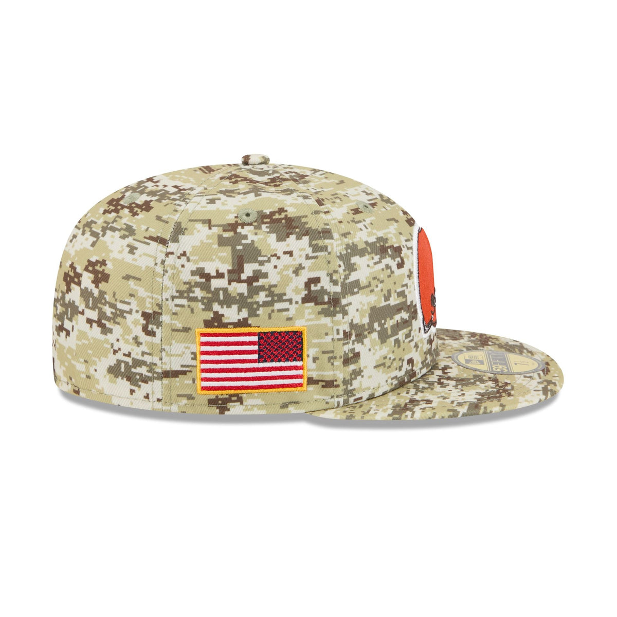 Cleveland Browns 2025 Salute to Service Fan Gear 59FIFTY Fitted Hat