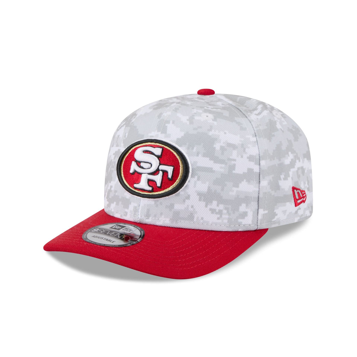 San Francisco 49ers 2025 Salute to Service Fan Gear 9SEVENTY Stretch-Snap Hat