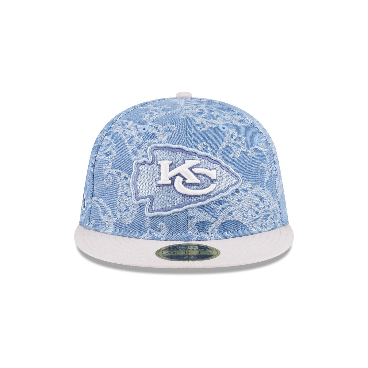 Just Caps Jacquard Denim Kansas City Chiefs Retro Crown 59FIFTY Fitted Hat