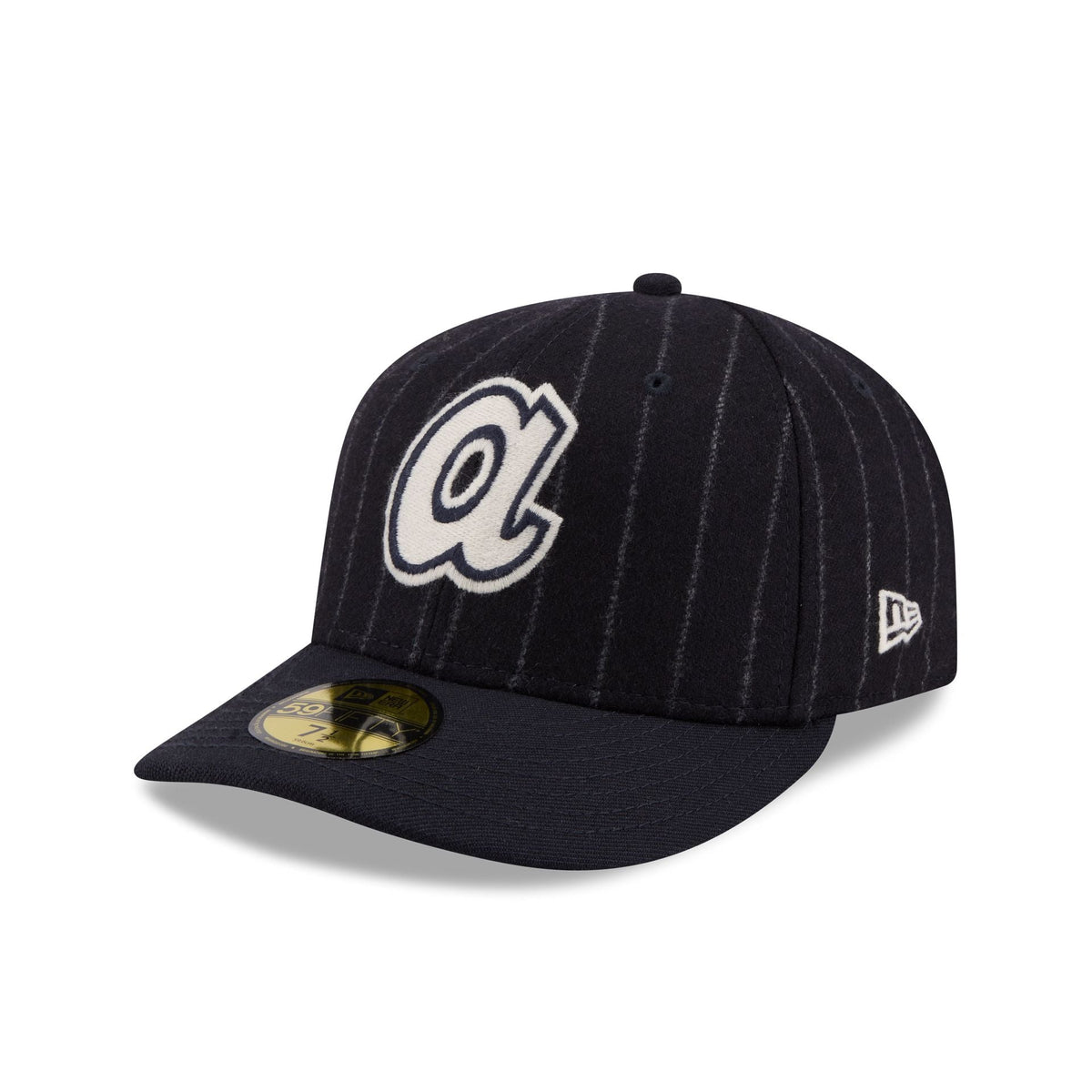 Atlanta Braves Pinstripe Merino & Cashmere Moon 59FIFTY Fitted Hat