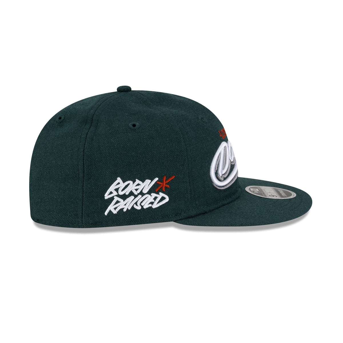 Born x Raised x Los Angeles Dodgers Sign Green Wool Retro Crown 9FIFTY Adjustable Hat