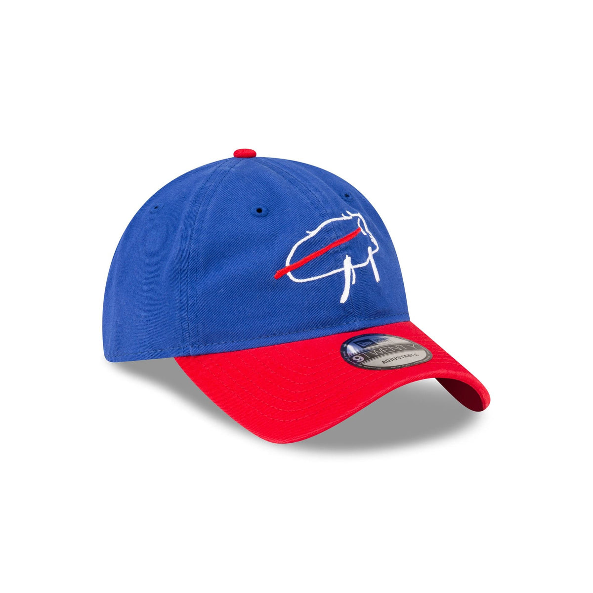 Buffalo Bills Billustration Red Visor 9TWENTY Adjustable Hat