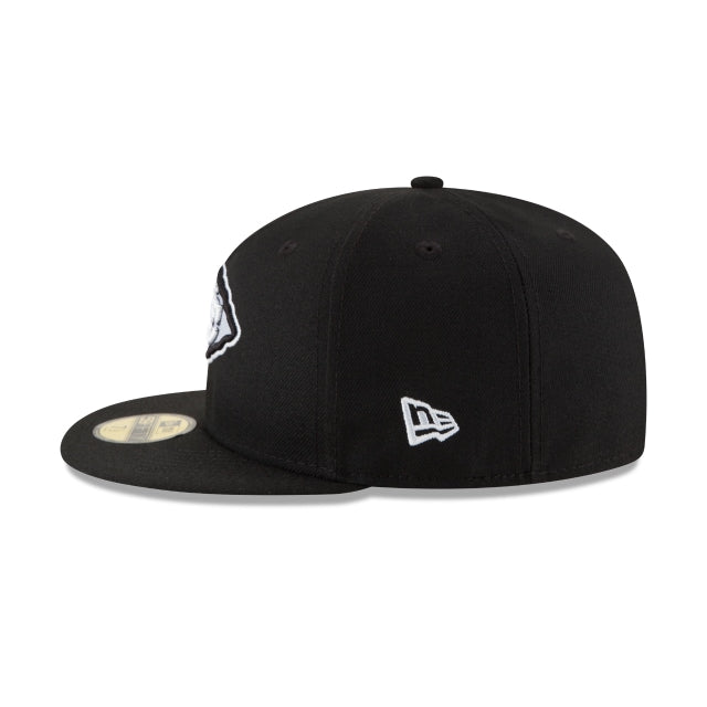 Kansas City Chiefs Black & White 59FIFTY Fitted Hat