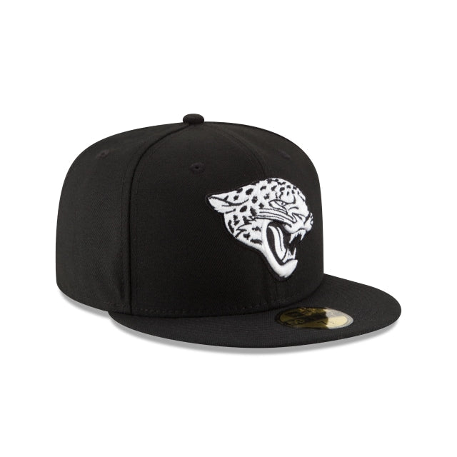 Jacksonville Jaguars Black & White 59FIFTY Fitted Hat