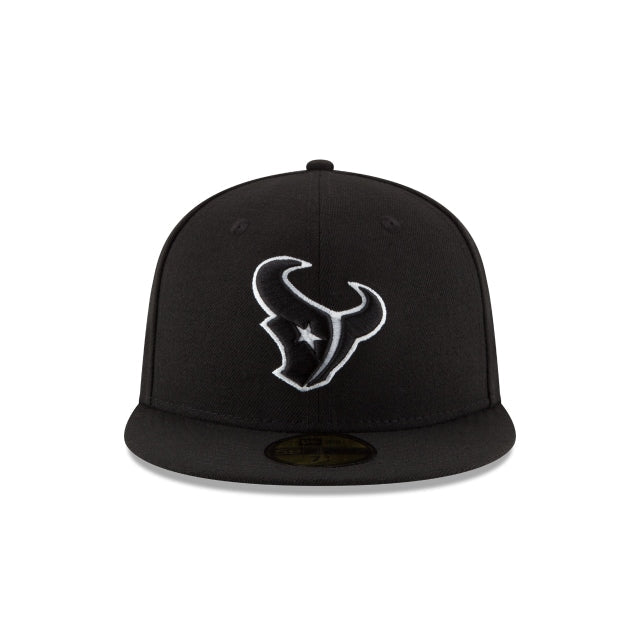Houston Texans Black & White 59FIFTY Fitted Hat