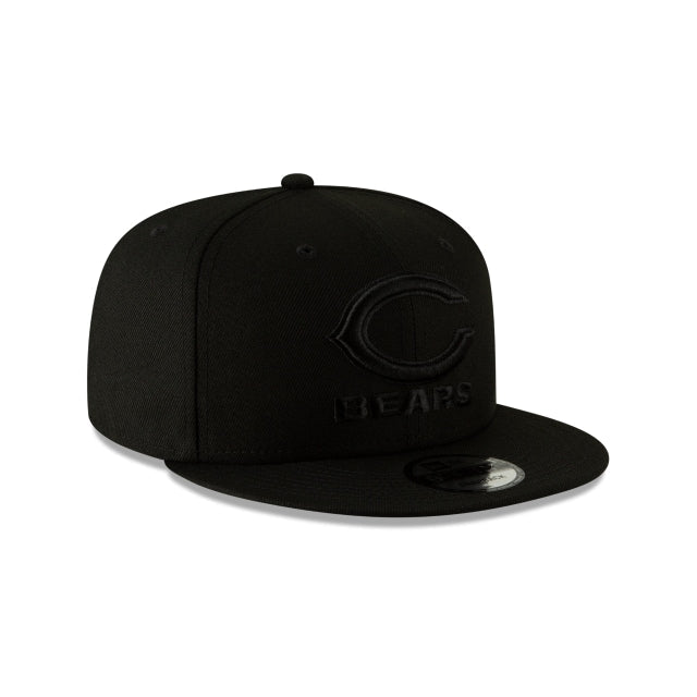 Chicago Bears Basic Black On Black 9FIFTY Snapback Hat