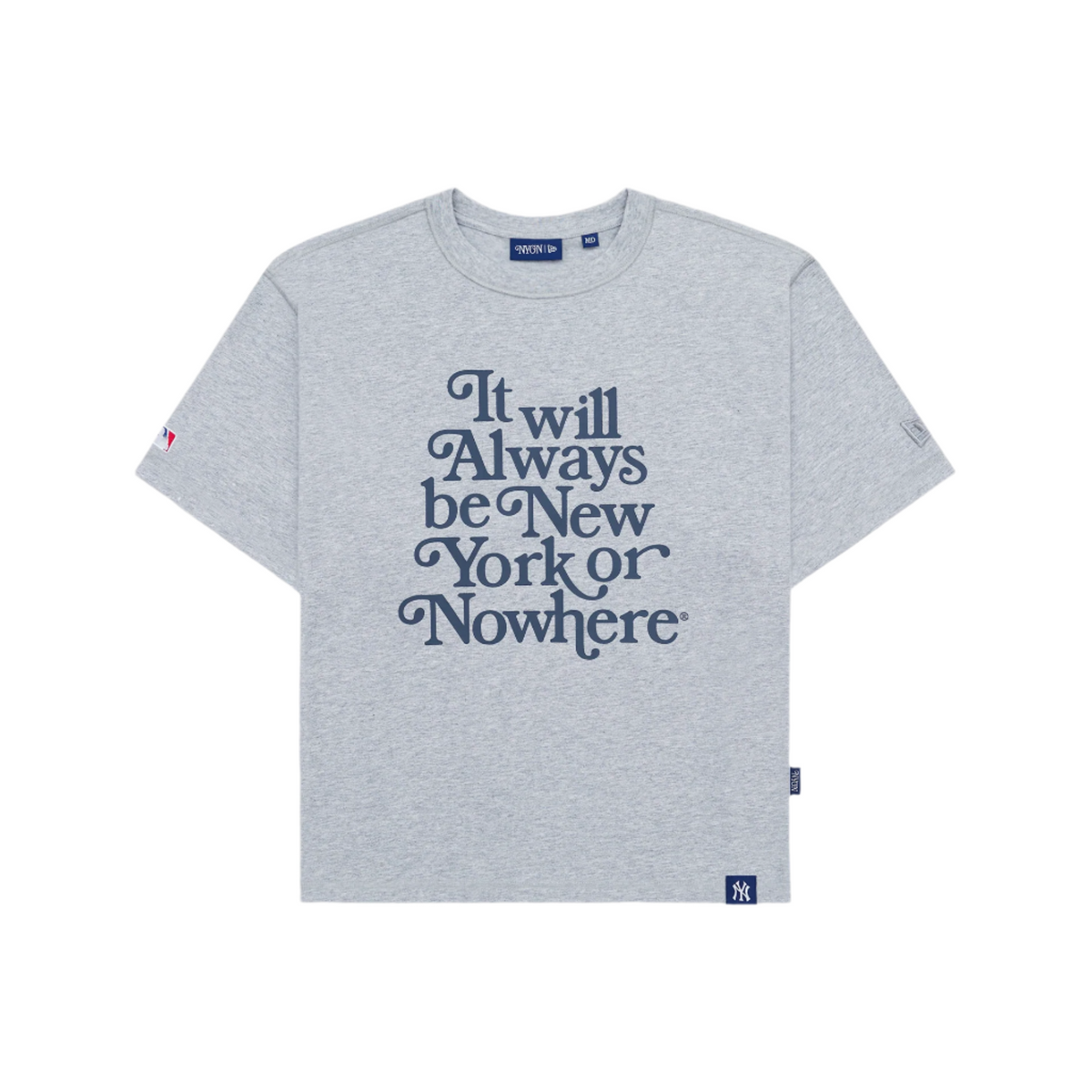 New York or Nowhere x New York Yankees Heather Gray Relaxed Motto Short-Sleeve T-Shirt